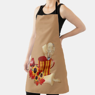 Autumn Cooking Utensils Apron