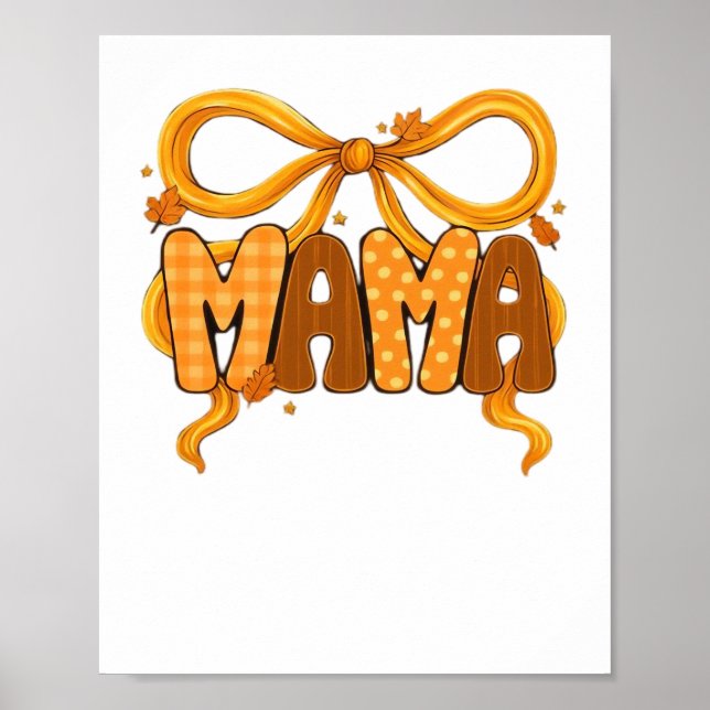 Autumn Coquette Mama – Cosy Fall Aesthetic with Bo Poster (Front)