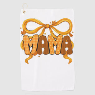 Autumn Coquette Mama – Cozy Fall Aesthetic with Bo Golf Towel