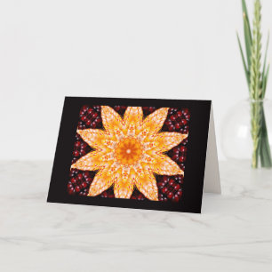 Autumn Corn Flower Greeting Card