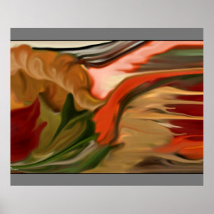 Autumn Cornucopia Abstract Art Illuminated Sign