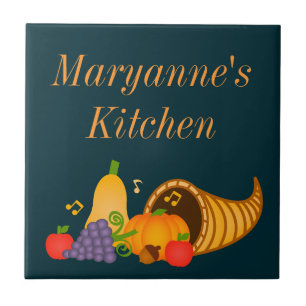 Autumn Cornucopia Custom Trivet Tile