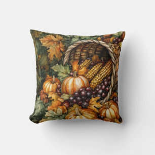 Autumn Cornucopia Throw Pillow