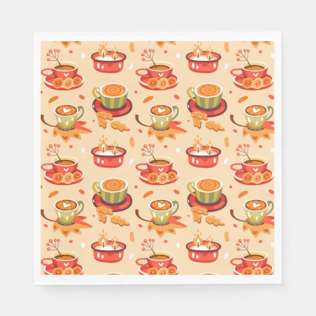 Autumn Cosy Pumpkin Spice  Napkins (Front)