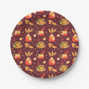 Autumn Cosy Pumpkin Spice Paper Plate