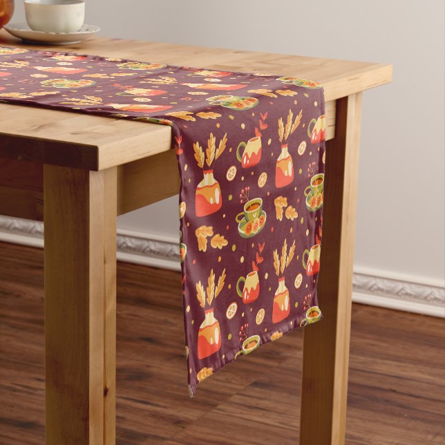Autumn Cosy Pumpkin Spice  Short Table Runner (In Situ)