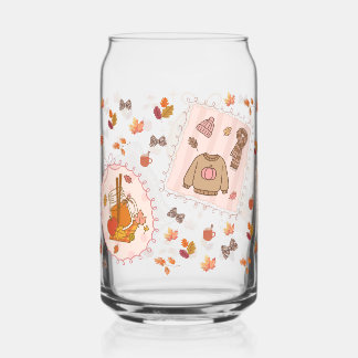 Autumn Cosy Sweater & Pumpkin Spice Can Glass