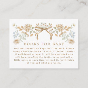 Autumn Cottage Baby Shower Books for Baby Enclosure Card