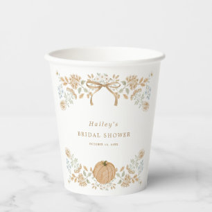 Autumn Cottage Pumpkin Bridal Shower  Paper Cups