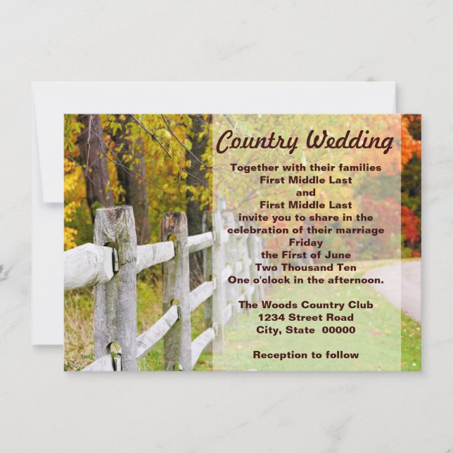 Autumn Country Invitations (Front)