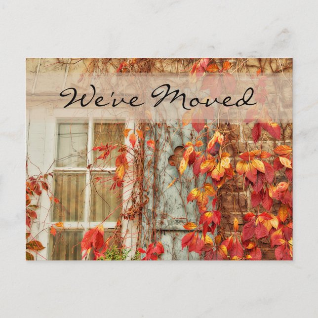 Autumn Country Moving New Address Announcement Postcard (Front)