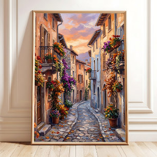 Autumn Countryside Impressionist Canvas Print
