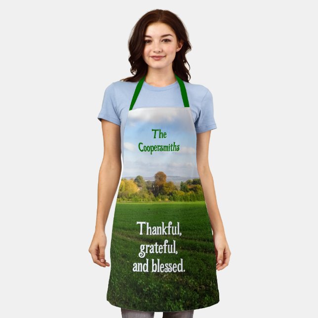 Autumn Countryside - Personalised Apron (Worn)