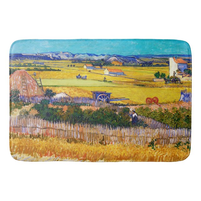 Autumn Countryside, Van Gogh Bath Mat (Front)