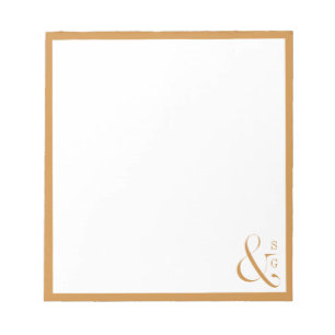 Autumn couple's monogram personalized Stationery Notepad