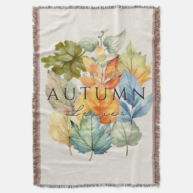 Autumn Crisp Leaves Blanket – Cosy Fall Home (Front Vertical)