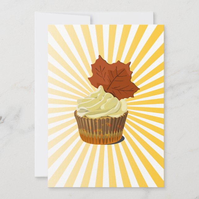 Autumn cupcake with blast line pattern (Front)