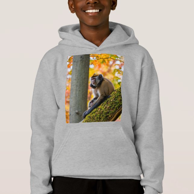 Autumn Curiosity: Monkeys at the Zoo in Fall (Front)