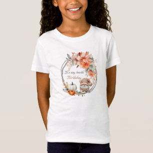 Autumn Cute Gnome Fall Leaves Birthday T-Shirt