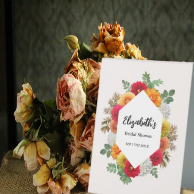 Autumn Dahlia Floral Fall Bridal Shower (Creator Uploaded)