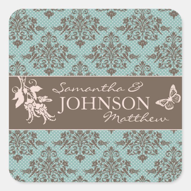 Autumn Damask Sticker 2 (Front)