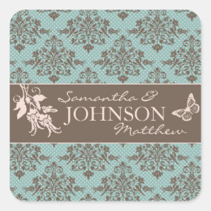 Autumn Damask Sticker 2
