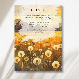 Autumn Dandelion Barn Watercolour Art Details Enclosure Card