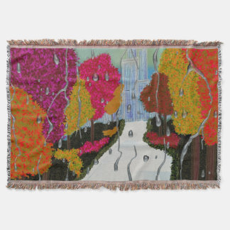 Autumn Day Apron Throw Blanket