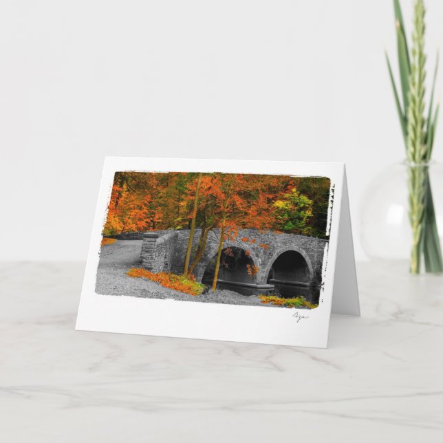 autumn day blank all occasion photography card (Front)