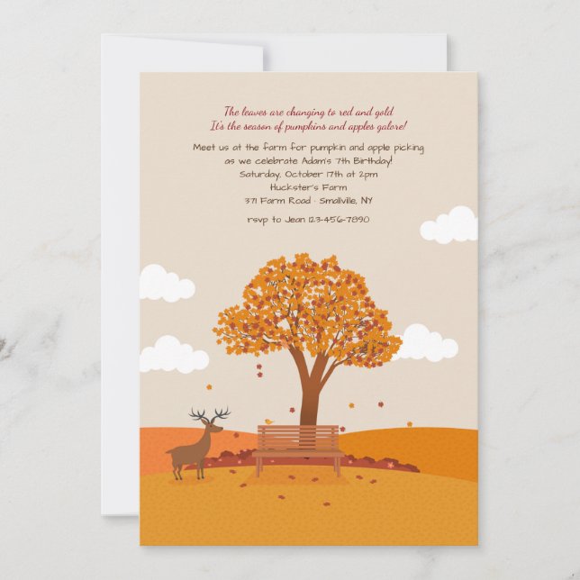 Autumn Day Invitation (Front)