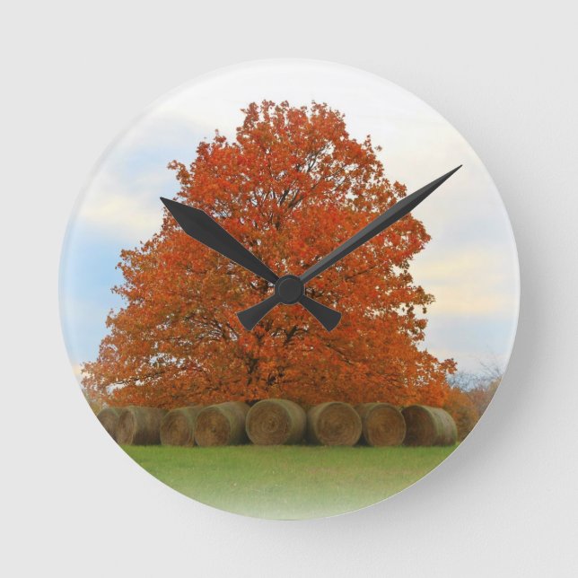 Autumn Day Round Clock (Front)