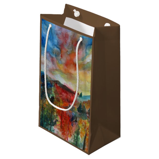 Autumn day watercolor art landscape Gift Bag (Front Angled)