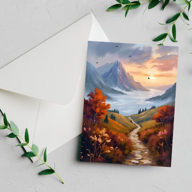 Autumn Daydreams | Fall Mountain Landscape Card (Creator Uploaded)