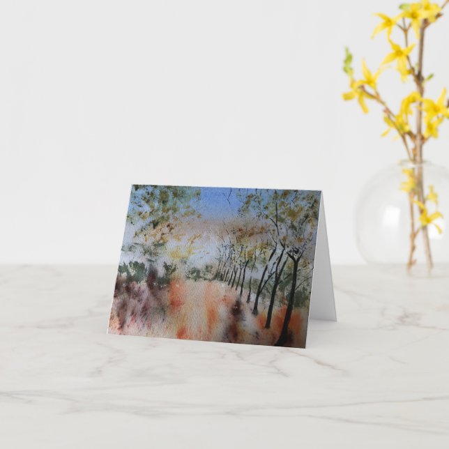 Autumn Days  Card (Yellow Flower)