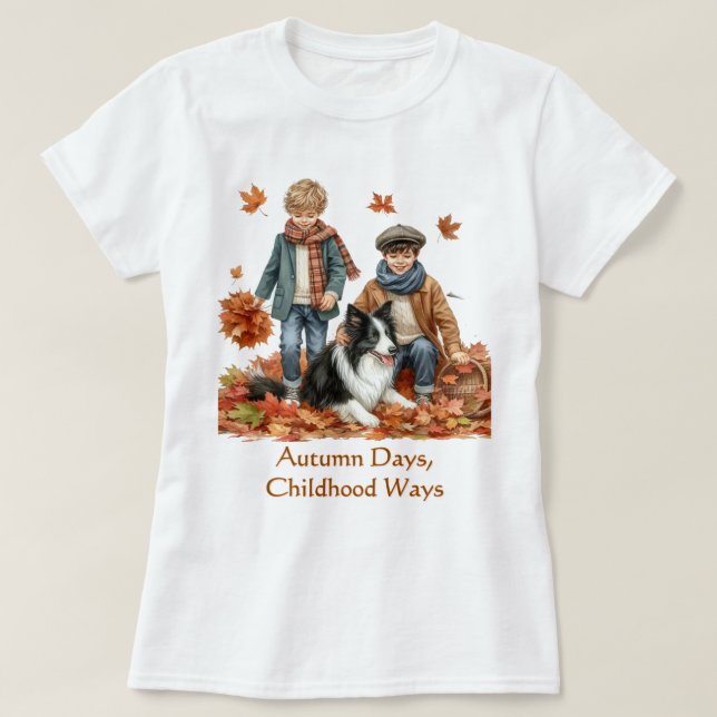 Autumn Days Fall Season  T-Shirt (Design Front)