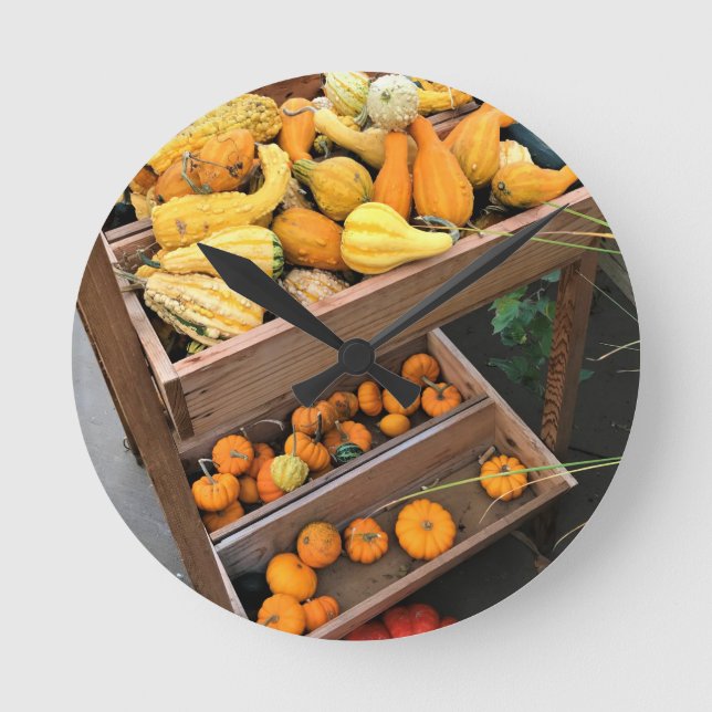 Autumn Decor Round Clock (Front)