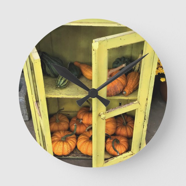 Autumn Decor Round Clock (Front)