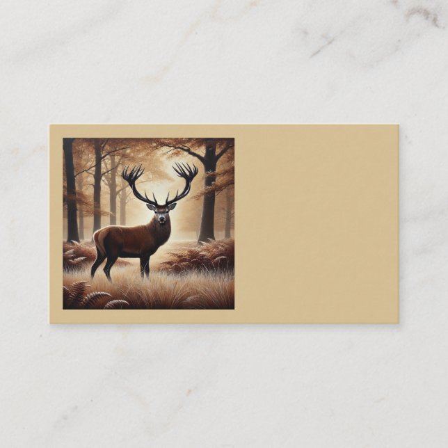 Autumn Deer Business Cards (Front)