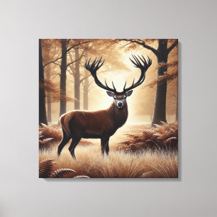 Autumn Deer Canvas Art