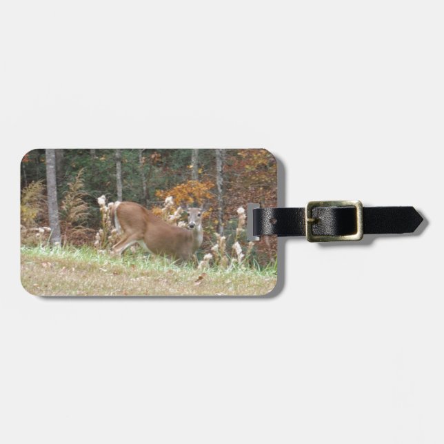 Autumn Deer in Lake Arrowhead GA Luggage Tag (Front Horizontal)