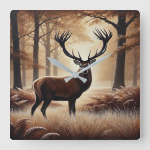 Autumn Deer Wall Clock