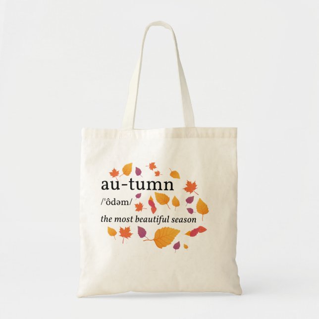 autumn defintion tote bag (Front)