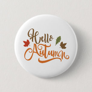 Autumn design 6 cm round badge