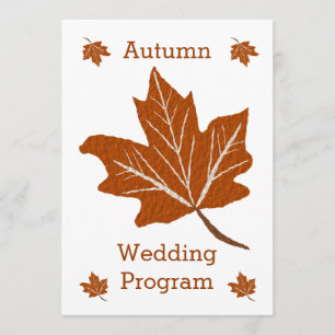 Autumn Design Wedding Programme