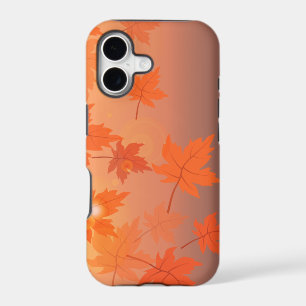 Autumn design with maple leaves and bokeh effect