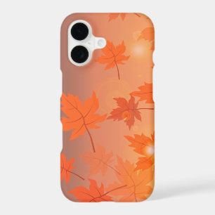 Autumn design with maple leaves and bokeh effect