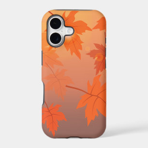 Autumn design with maple leaves and bokeh effect