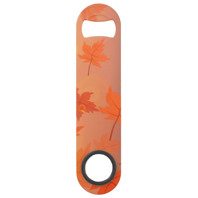 Autumn design with maple leaves and bokeh effect   (Front)
