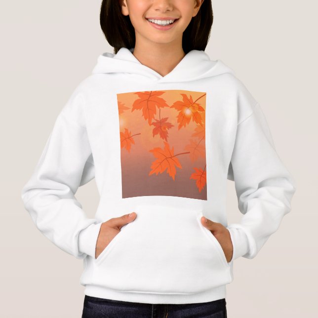 Autumn design with maple leaves and bokeh effect  (Front)