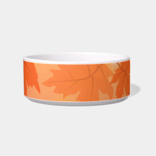 Autumn design with maple leaves and bokeh effect   bowl